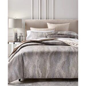 Hotel Collection Terra 3 Pc Duvet Set queen Gray Taupe MSRP $475
